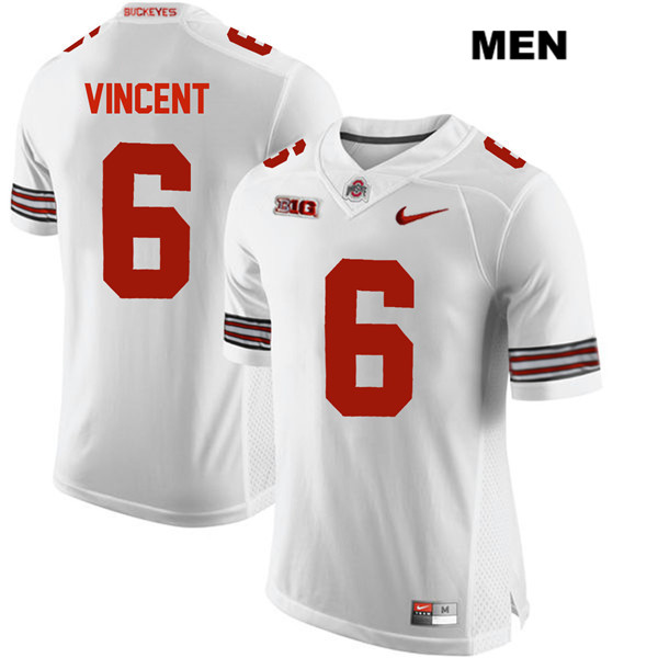 Ohio State Buckeyes Men's Taron Vincent #6 White Authentic Nike College NCAA Stitched Football Jersey NS19C87VZ